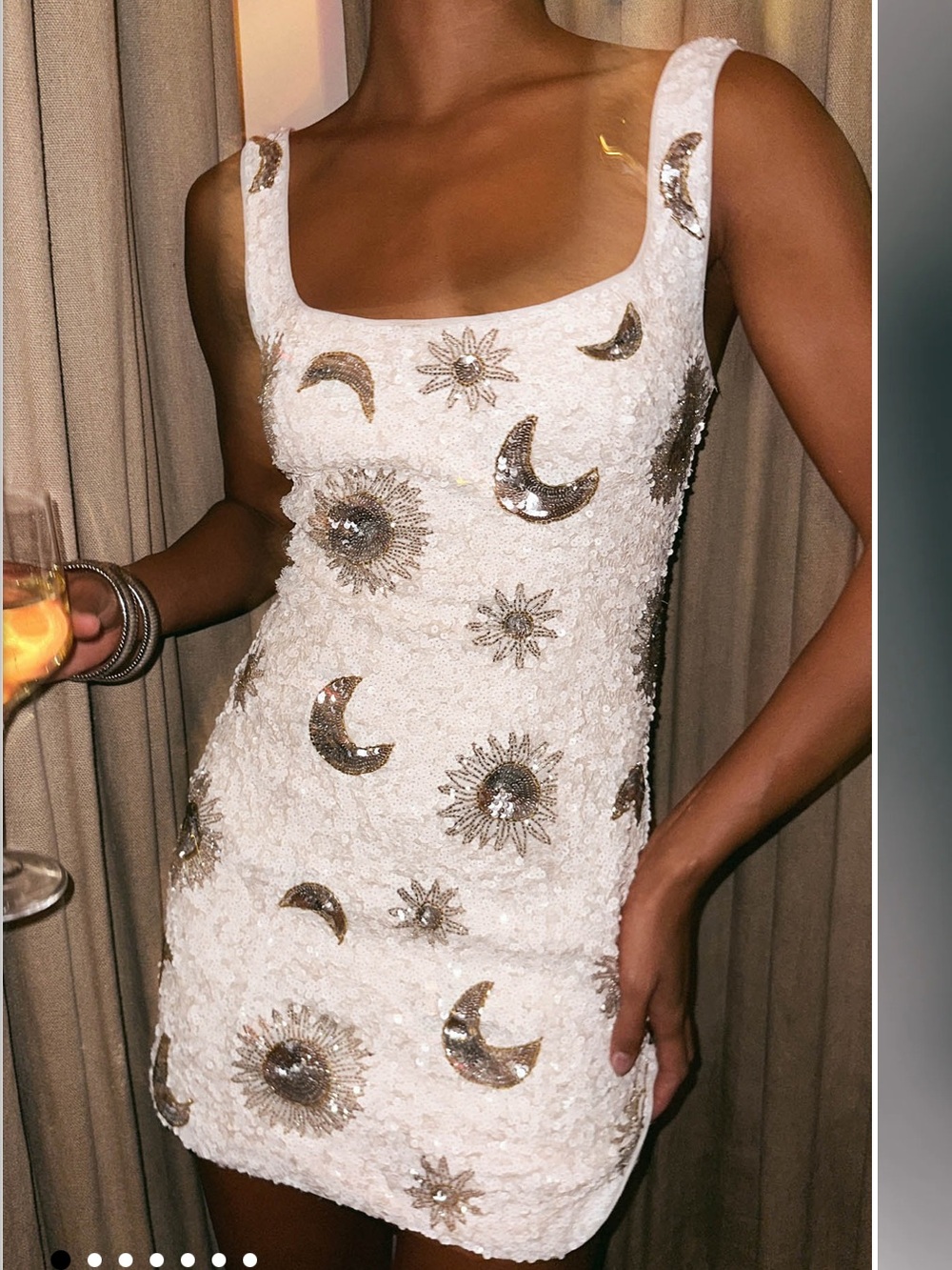 Lets Go Celestial Sequins White Mini Dress
From: Show Me Your Mumu MEDIUM